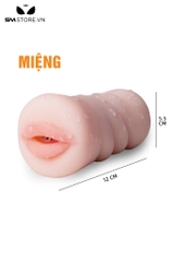 SMT1635 - Cốc thủ dâm âm đạo miệng và hậu môn dài 12cm