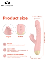 SMT2507 - Máy rung 2 đầu có 10 chế độ rung đầu dương vật sạc điện