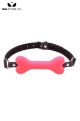 SMT024 - ball gag thiết kế hình xương và dây đeo màu đen