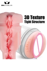 SMT2435 - Cốc thủ dâm 2 đầu silicon có độ giãn cao và nhiều bi nổi