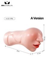 SMT829 - Âm đạo giả cầm tay 1 đầu cao cấp silicon có răng dài 23cm