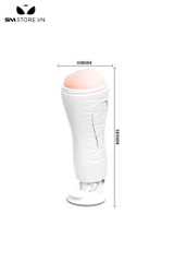 SMT1875 - Cốc thủ dâm hậu môn gắn tường có 12 chế độ rung
