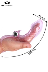 SMT2631 - Ngón tay rung trong suốt silicon mềm dẻo dài 16cm