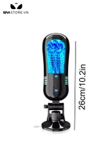SMT550 - Cốc thủ dâm rung silicon gắn tường dài 26cm màu đen