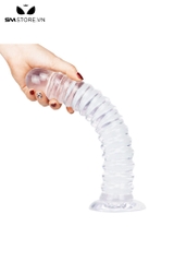 SMT1331 - Dương vật giả silicon dẻo siêu dài có 15 tầng với 3 size