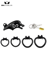 SMT2686 - Khóa dương vật dạng lồng bằng nhựa hình đầu chó