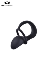 SMT924 - Butt plug silicon kèm cockring đường kính 42mm màu đen