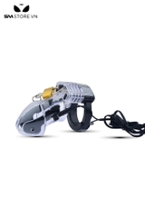 SMT2472 - Khóa dương vật kích điện bằng nhựa kèm sốc điện