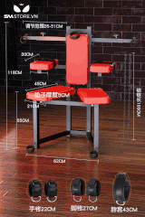 SMT989 - Bộ BDSM cố định tư thế trói tay chân có đệm tay dài 118cm