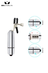 SMT1172 - Kẹp ti và âm đạo có 10 chế độ rung kim loại dài 9.3cm