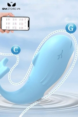 SMT1046 - Trứng rung cá voi silicon điều khiển qua APP có 10 chế độ