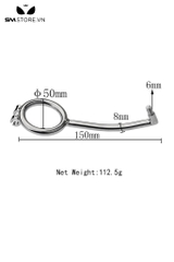 SMG063 - Phụ kiện khóa dương vật inox kèm anal hook có 3 size