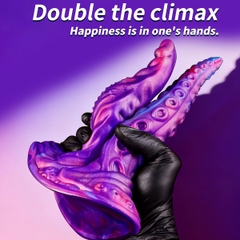 SMT2951 - Dương vật giả 2 đầu có xúc tu silicon dài 22cm