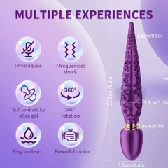 SMT1469 - Chày rung ngụy trang con bạch tuộc tím có 7 chế độ