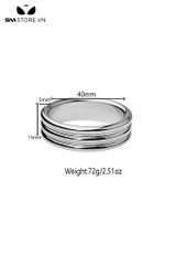 SMT621 - Vòng đeo tinh hoàn inox thiết kế 3 vòng tròn với 5 size