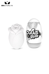 SMT2244 - Cốc thủ dâm mini silicon trắng hình bông hoa dài 91mm