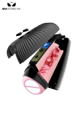 SMT1671 - Cốc thủ dâm silicon tự động 2 đầu miệng và âm đạo