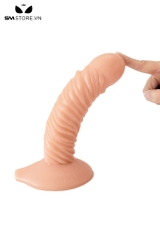 SMT2445 - Dương vật giả silicon dính tường có vân chéo dài 22cm
