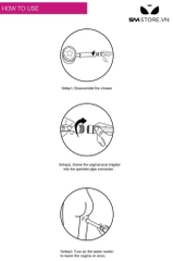 SMT145 - Thanh thụt rửa hậu mông dạng cong có 3 vòi phun tháo rời