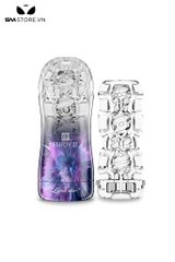 SMT1874 - Cốc thủ dâm trong suốt chất liệu silicon mềm dài 18cm