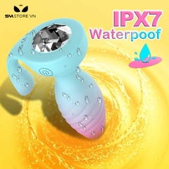 SMT2286 - Máy rung hậu môn xanh hồng dài 11.5cm điều khiển xa