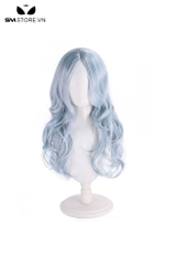 SMP154 - Tóc giả hóa trang anime xoăn lơi màu xanh biển dài 65cm