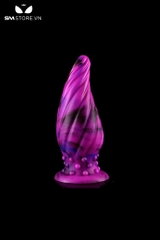 SMT1293 - Phích cắm hậu môn silicon dẻo với màu hồng tím gradient