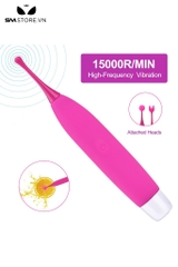 SMT1132 - Bút rung kích điện có 10 chế độ dài 19cm có 3 đầu thay