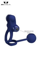SMT2775 - Vòng đeo dương vật mix kèm bi tròn silicon đường kính 3cm