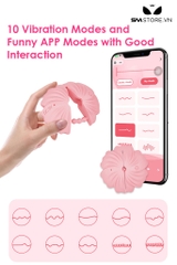 SMT2068 - Kẹp núm vú hình bông hoa có 10 chế độ rung điều khiển xa