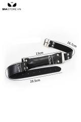 SMT1411 - Bit gag dài 13cm chất liệu giả da PU đính đinh tán