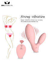 SMT2732 - Trứng rung 2 đầu hình con thỏ điều khiển từ xa dài 112mm