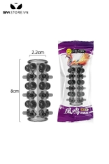 SMT883 - Bao cao su đôn dên khúc giữa có bi màu đen dài 8cm