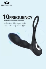 SMT1566 - Máy rung 10 tần số hậu môn mix vòng đeo dương vật
