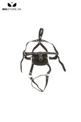 SMT233 - Khóa miệng muzzle gag với dây quai đeo kèm bóng đen