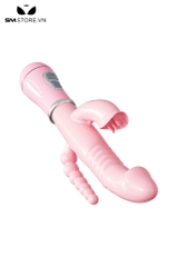 SMT114 - Máy rung 3 đầu kèm sạc dài 23cm chất liệu nhựa màu hồng