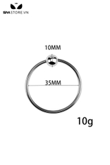 SMT563 - Vòng đeo dương vật inox có 1 bi với 6 size hỗ trợ quan hệ