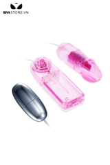 SMT1707 - Trứng rung nhựa 2 đầu có dương vật dài 8.9cm