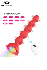 SMT1230 - Butt plug hậu môn dạng bi tầng silicon điều khiển từ xa