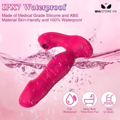 SMT2332 - Máy rung hút dương vật 2 đầu điều khiển xa dài 114mm