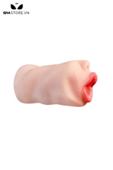 SMT2163 - Âm đạo giả cầm tay silicon há miệng có răng dài 13cm