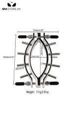 SMT2848 - Kẹp mép âm hộ inox thiết kế có 8 đinh dài 102mm