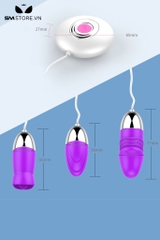 SMT1934 - Trứng rung 2 đầu có lưỡi 12 chế độ có điều khiển xa