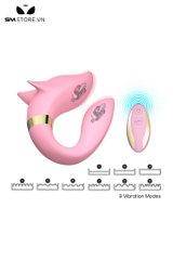 SMT1976 - Trứng rung điều khiển từ xa hình đầu cáo silicon dài 9.2cm