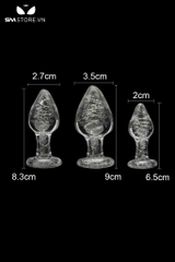 SMT1675 - Butt plug đồ chơi hậu môn phát sáng có 3 kích cỡ