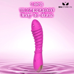 SMT2603 - Máy rung đầu dương vật có vân ngang và 20 chế độ dài 18cm