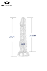 SMT1345 - Dương vật giả trong suốt silicon mềm dẻo có 3 size