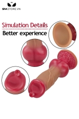 SMT2167 - Dương vật giả chó đế hít tường chất liệu silicon mềm có 5 size