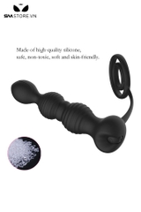 SMT1567 - Máy rung hậu môn có 10 tần số mix vòng đeo dương vật