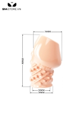 SMT2584 - Bao cao su silicon Pretty Love hở đầu và có bi nổi dài 65mm